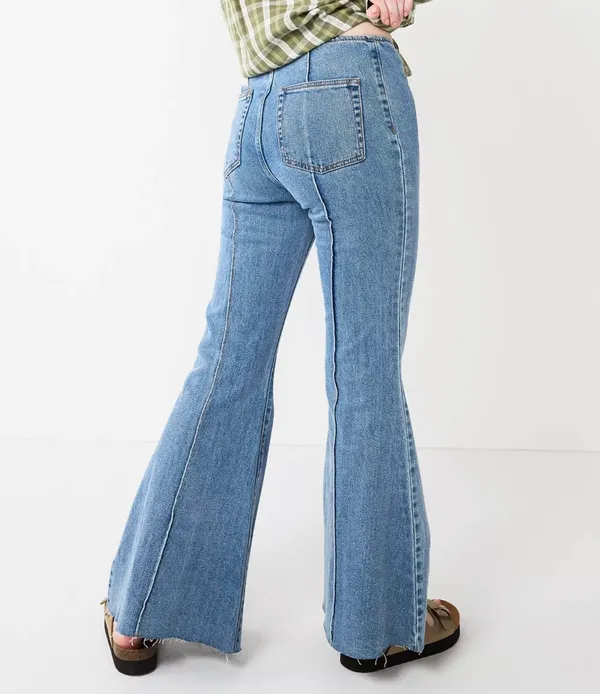 Lace-Up Denim Flare Jeans + 🆓🎁 - Image 2
