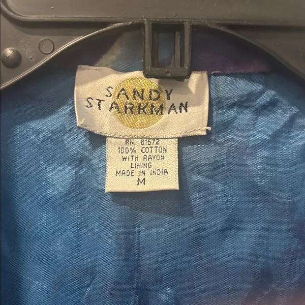 Sandy Starkman Sequin Art Jacket | Vintage Statement Piece | Size M Blue Size M - Image 2