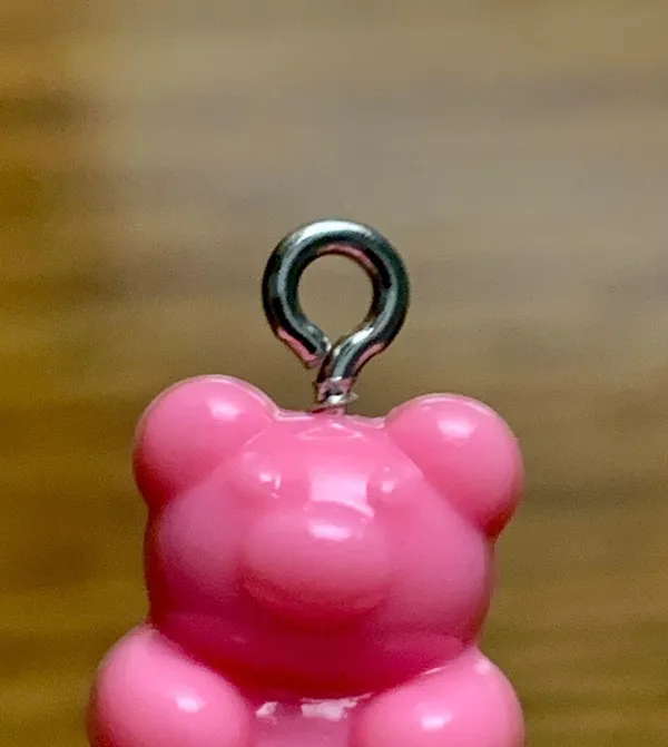 Pink Gummy Bear Charm Pendant - Image 3