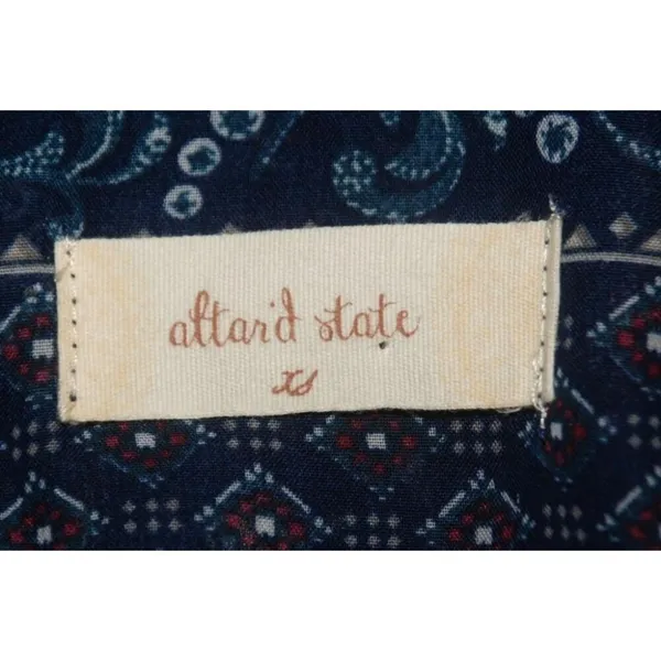 Altar'd State Crochet Blue Patchwork Sleeveless Blouse Top Size XS Flowy - Image 10