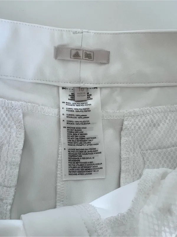 Adidas Women's Essentials Bermuda Golf Shorts White 10 - Image 6