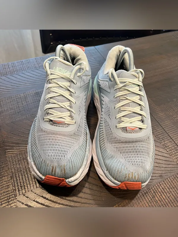 Hoka Gray light blue/gray running shoes 10 women WIDE - Image 2