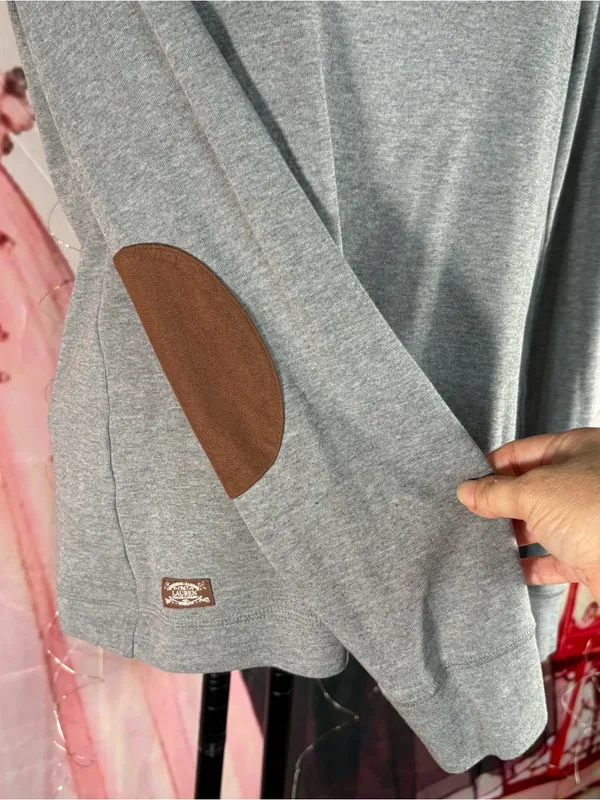 Ralph Lauren Gray Long-Sleeve Crewneck Top Sz L - Image 5