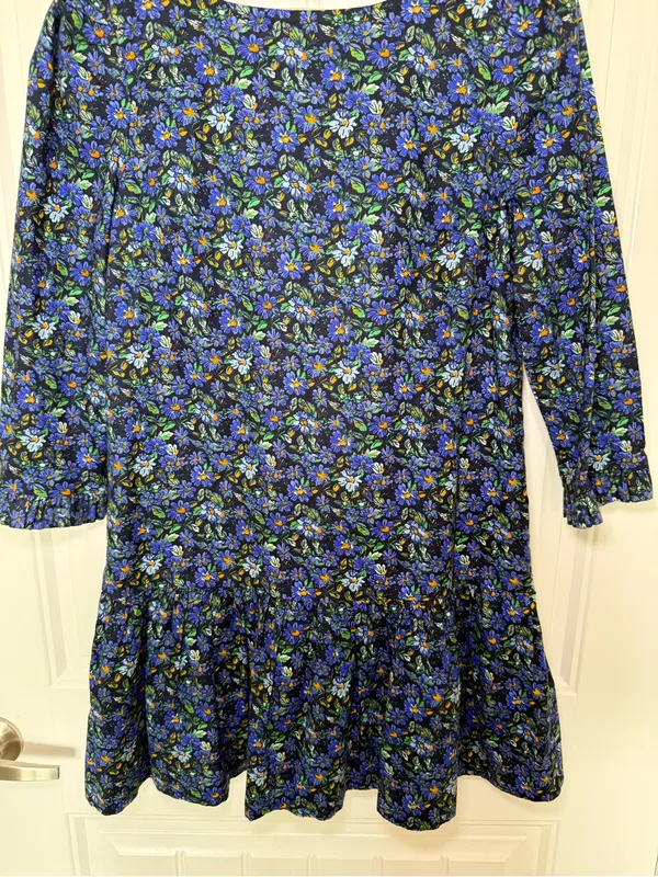 Free People Women’s XS The Avenue Mini Dress Floral Printed Ruffle Scoop Neck - Image 7