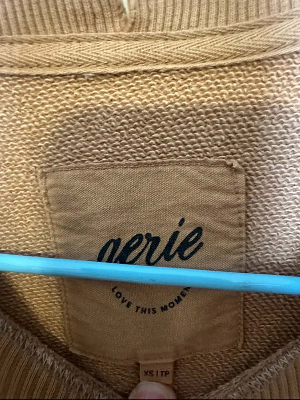 Aerie Sunday Scaries Tank‎ Brown Oversized Sweatshirt Size XS - Image 4