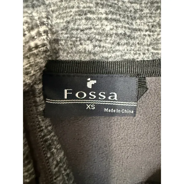 Fossa Microsoft Full Zip Fleece Jacket Womens XS Gray Space Dye Softshell Tech - Image 2