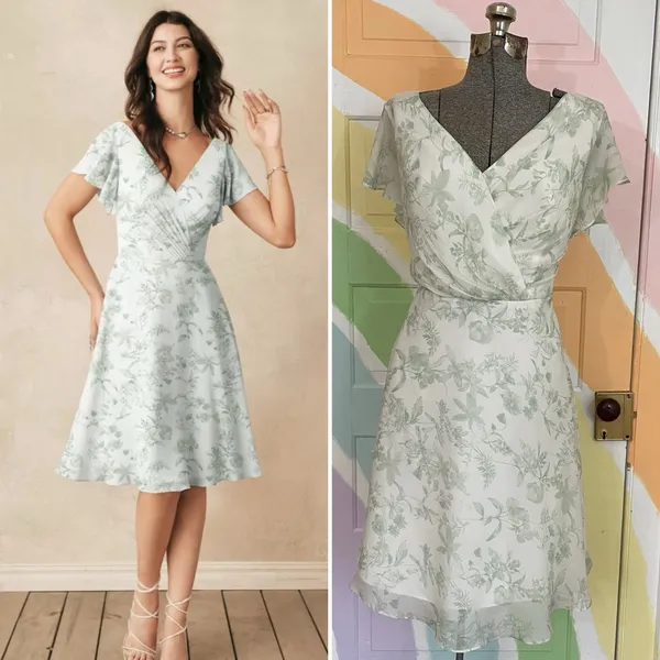 AW BRIDAL Verdant Wilds 05 Floral Megan Bridesmaid Formal Event Dress Sz 18 🧡🎀 - Image 3
