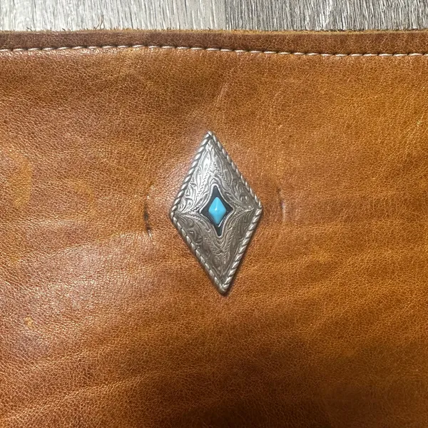 Brown Leather Crossbody Bag Western Vibes - Image 5