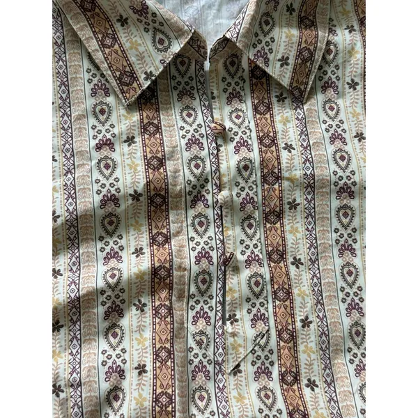 Universal Threads NWT Bishop Long Sleeve Poplin Shirtdress Large Beige Striped - Image 12