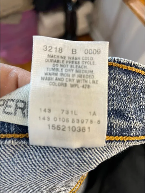 Levi’s VTG 512 Classic Slim Tapered Denim Y2K Grunge 10S - Image 5