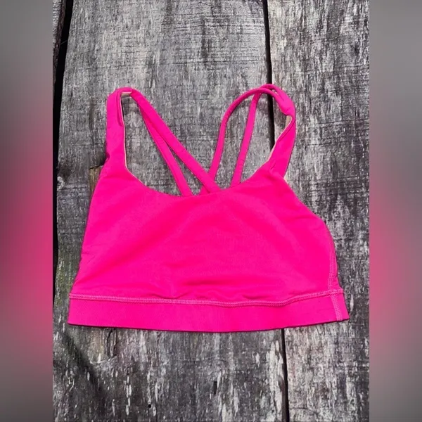 Lululemon RARE POW Pink Energy Bra - Image 3