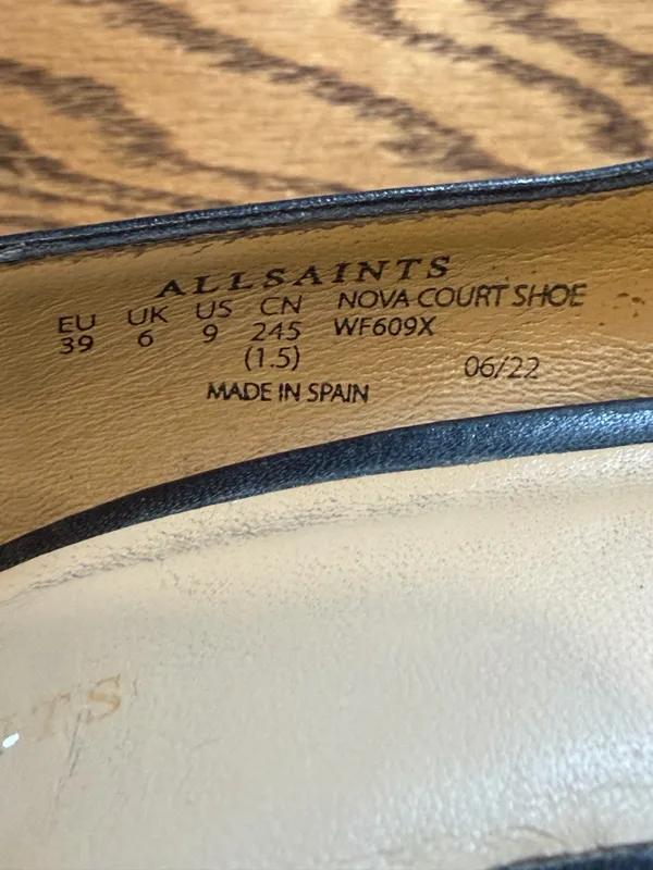 AllSaints Nova Court Shoe  Pump Black - Image 10