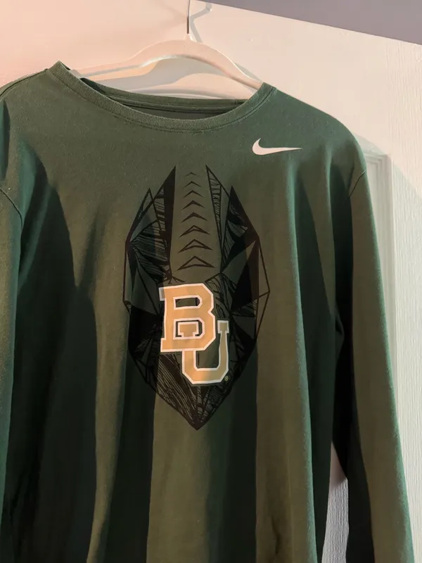 Baylor Univeristy nike green long sleeve - Image 2