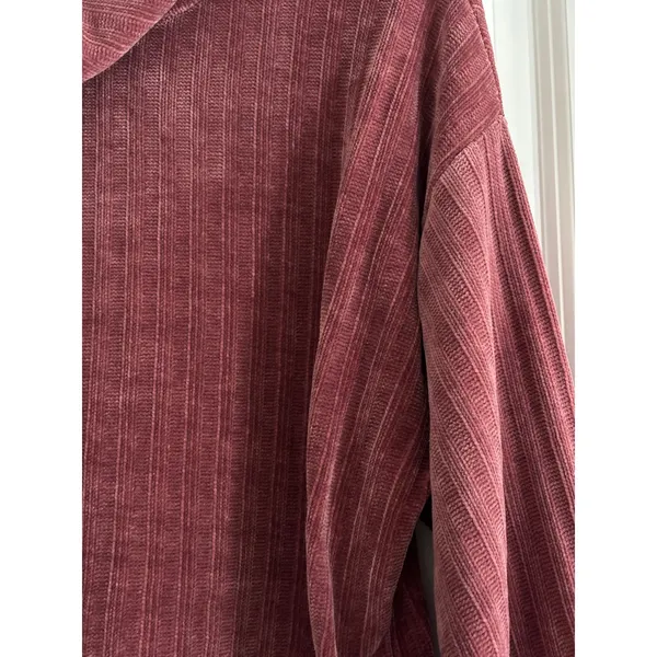 Altar'd State Burgundy Ribbed Turtleneck‎ Cropped Sweater Women's Medium - Image 4