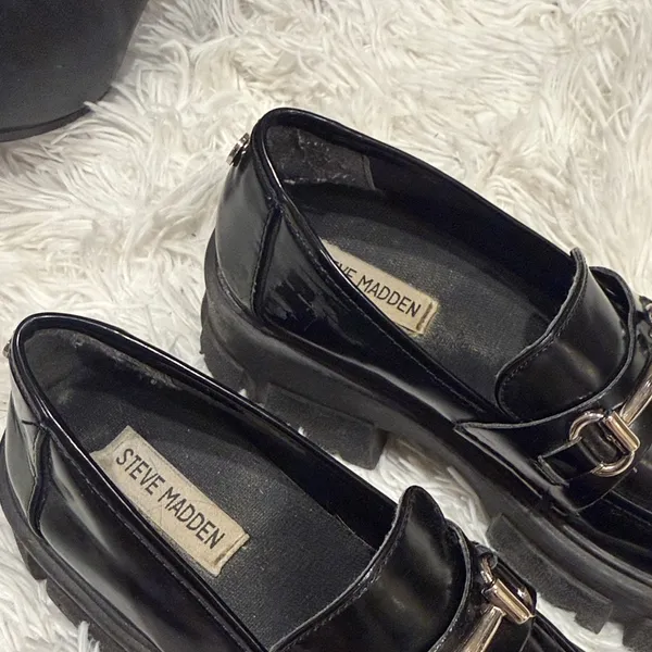 Steve Madden Glossy Black Women's Loafers - Image 3