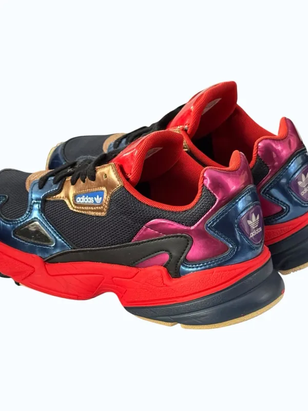 Adidas Originals Falcon Collegiate Navy Blue Red Sneakers Women’s Size 8 - Image 14