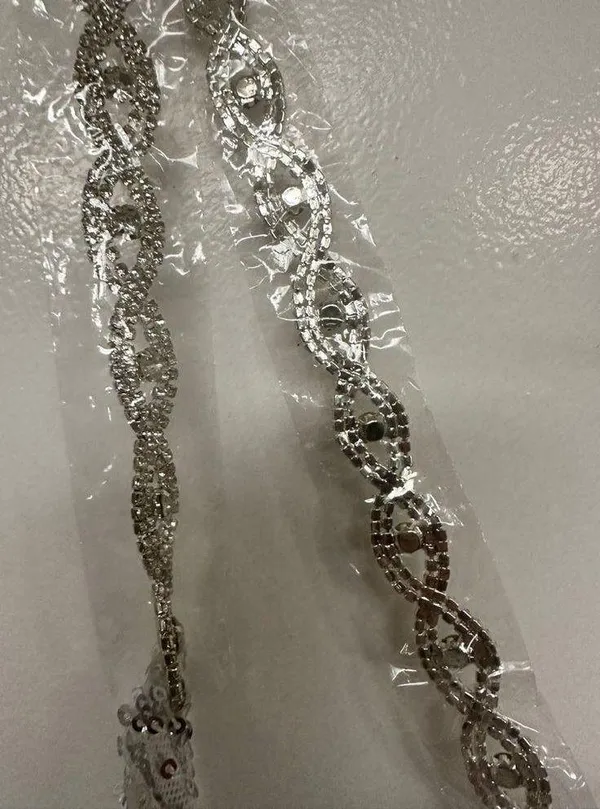 NWT Lulu's Famous Behavior Silver Sequin Cowl Neck Mini Dress Large New - Image 8