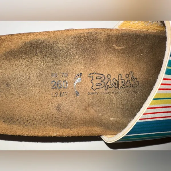 Birki’s‎  by Birkenstock rainbow spring slide eu 40 narrow - Image 5