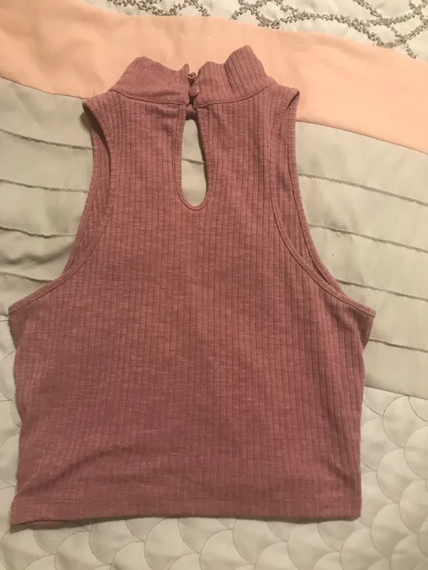 Windsor Cut Out Pink High Neck Top - Image 3