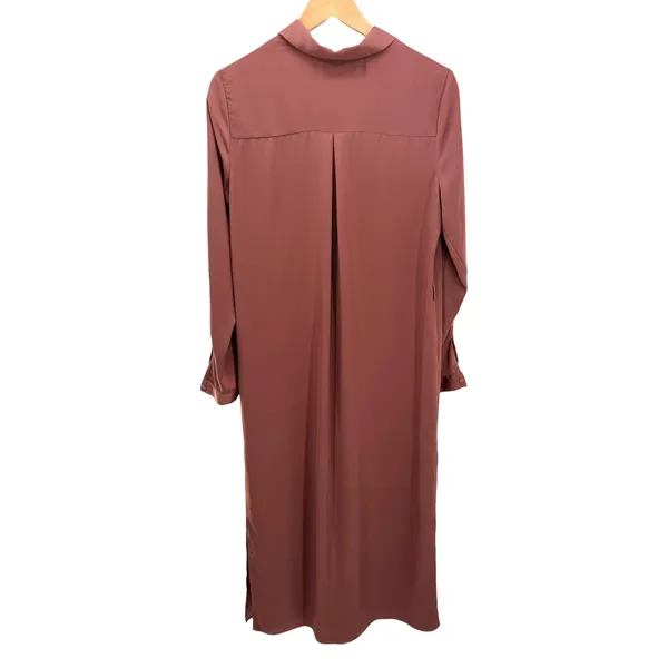 L'Academie Revolve Maxi Shirt Dress M Dusty Mauve Utility No Belt Minimalist - Image 8