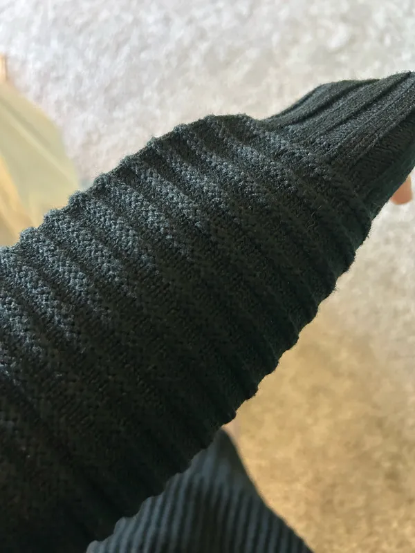 Black High Neck Sweater Dress - Image 3