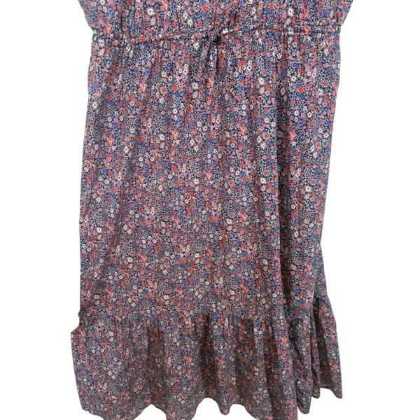 J.Crew Womens Liberty‎ Floral Mixed Print Tiered Ruffle Midi Dress Size Large - Image 10