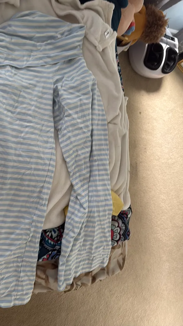 Target Blue and white striped fold over pants - Image 2