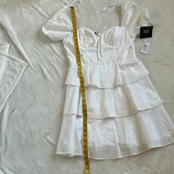 I.N. San Francisco Ivory Eyelet Dress, size Medium, NWT - Image 11
