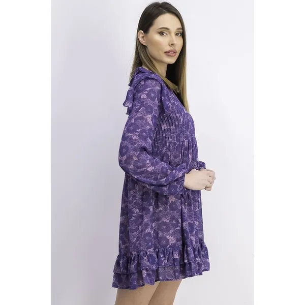 FREE PEOPLE These Dreams Babydoll Swing Long Sleeve Boho Mini Dress Size M. B-4 - Image 4