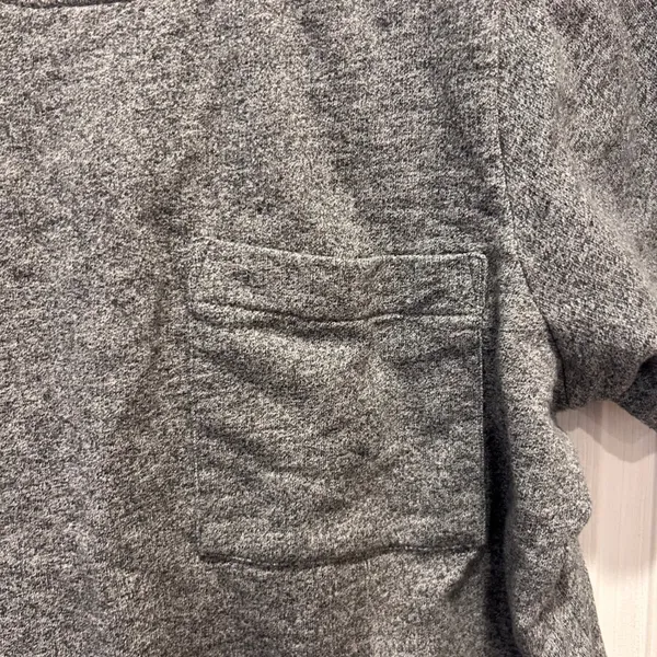 J.‎ Crew Gray Heathered Cotton Pocket Sweatshirt Top Womens Large Athleisure - Image 3