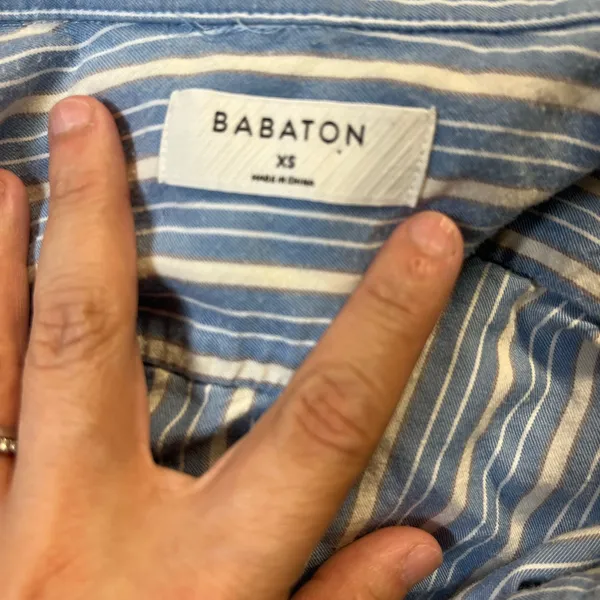 Babaton Striped Long Sleeve Button Tunic‎ Shirt – XS – Aritzia - Image 9