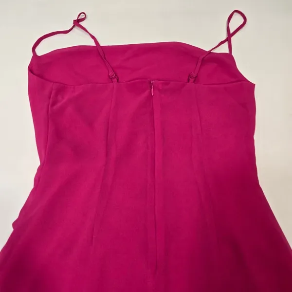 MORE TO COME Mileva Ruched Mini Dress in Fuchsia - Image 9