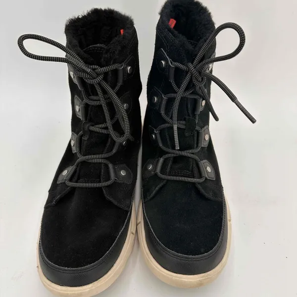 SOREL Women's Black Waterproof Lace-Up Explorer II Joan Boots Size 9.5 - Image 4