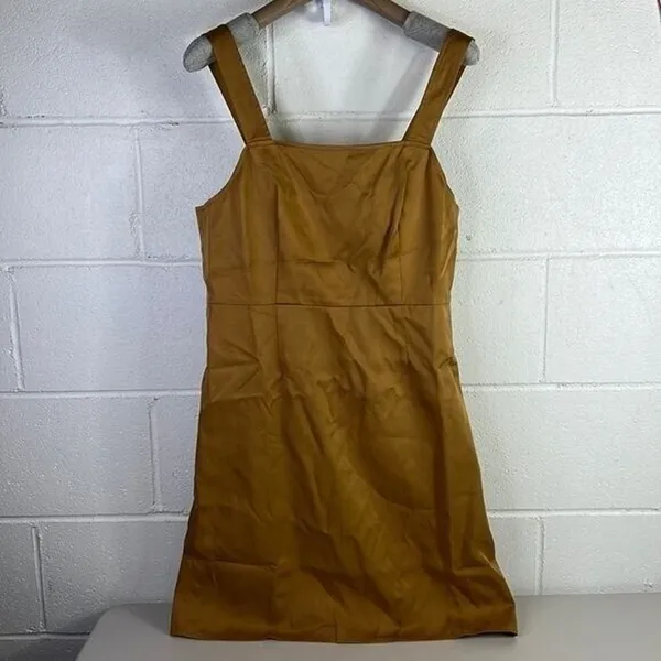NWT J. Crew Squareneck A-line dress in Gramercy twill sz 8 cappuccino #BK702 - Image 2