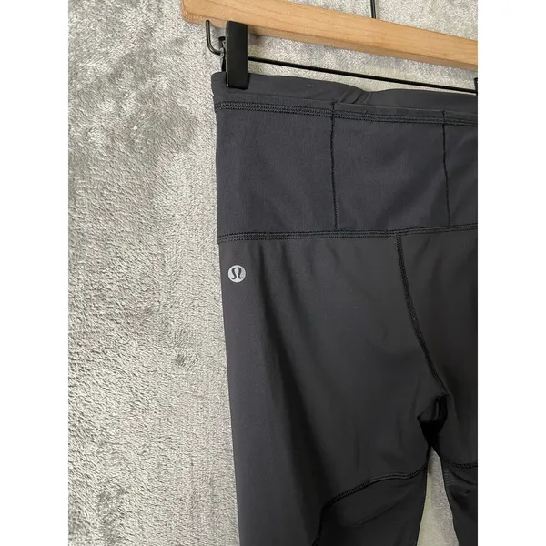 Lululemon Black Mesh Panel Leggings High Rise Athletic Yoga Pants‎ Women’s 6 - Image 6