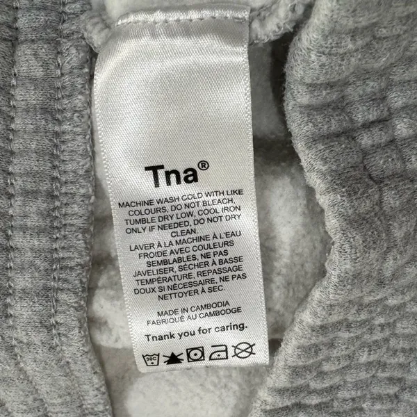 TNA Cozy Perfect Fleece Grey Sweat Shorts Women’s XS - Image 4