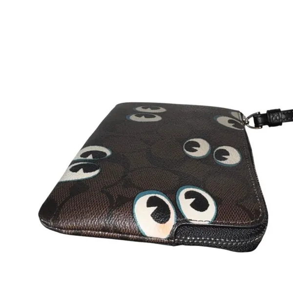 COACH Corner Zip Halloween Eyes Wristlet New with Tag MSRP $88 SOO very rare - Image 6