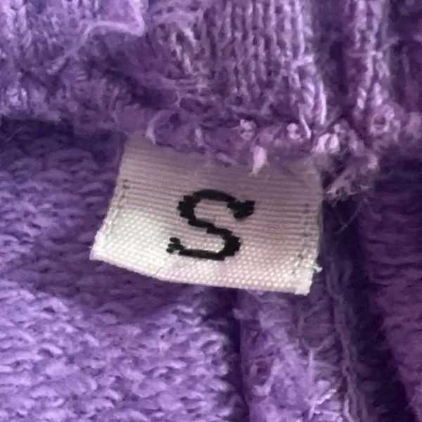 Boys Lie Purple Embroidered Logo Knit Drawcord Activewear Casual Sweat Shorts S - Image 4