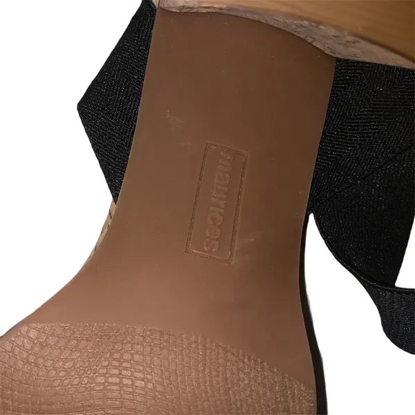 Maurices Hillary Black Block Heels Elastic Ankle Strap Womans 11 - Image 8