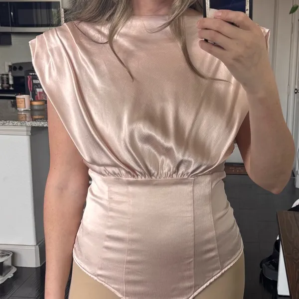 Zara blush body suit satin - Image 4