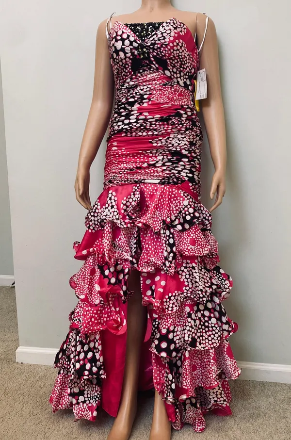 Alyce Ruffle strapless prom party gorgeous dress - Image 3