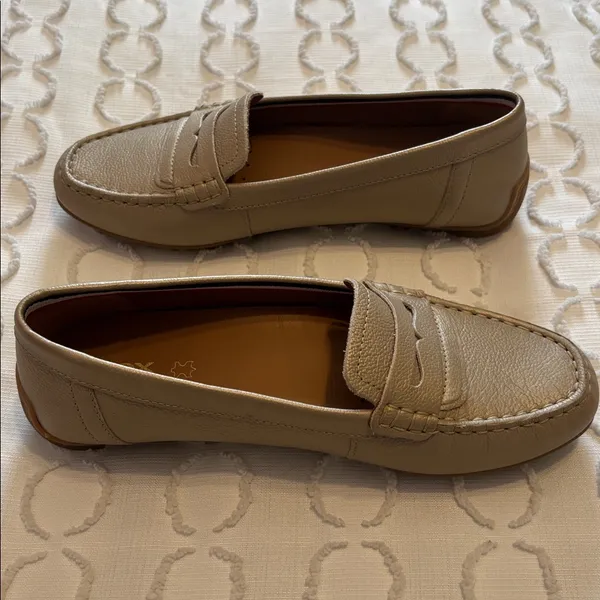 Geox Kosmopolis Gold Leather Moccasins size‎ 36EU - Image 6