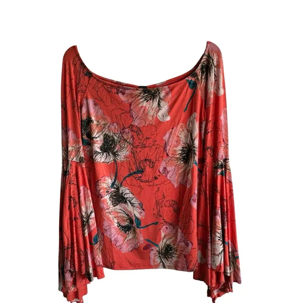 Free People We The Free Birds Of Paradise Top Women’s M Butterfly Sleeve Boho - Image 2