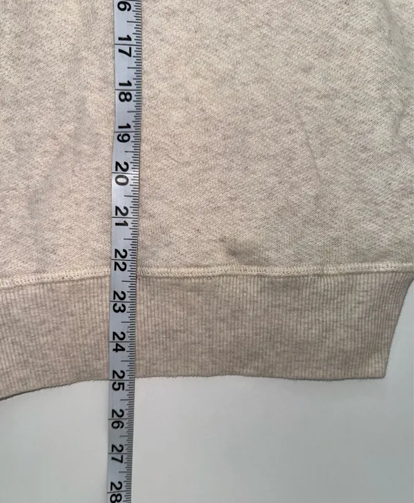 Maurices Henley Pullover Sweatshirt Oatmeal Cream Drop Shoulder - Image 7