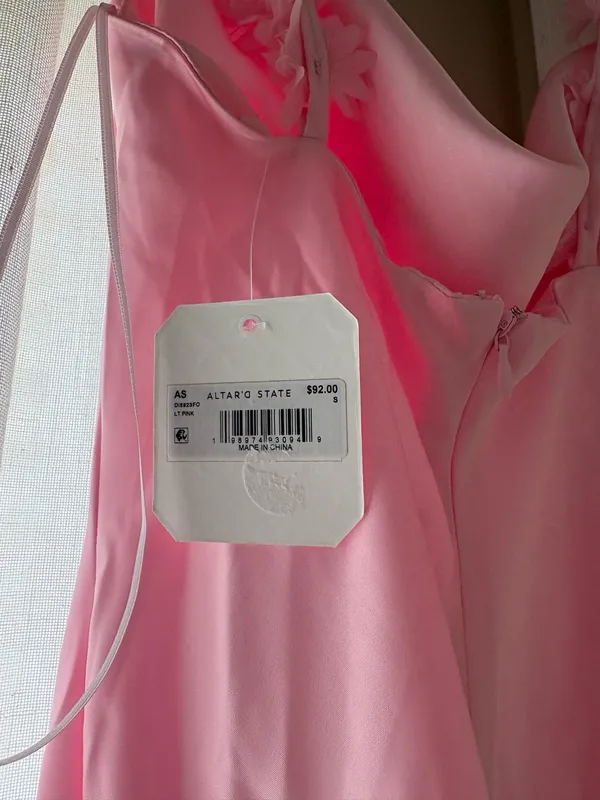 Altar'd State pink slip dress satin - Image 4