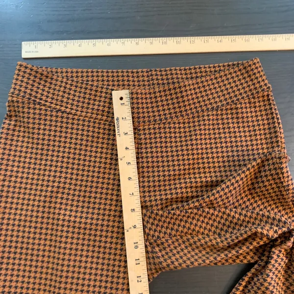Lands End Starfish Leggings Womens‎ Large 14-16 Brown Houndstooth Knit Pants L - Image 8