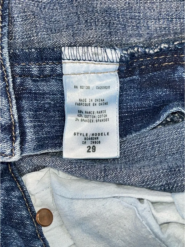 Vintage 90s Guess Jeans Straight Leg Womens 29 Mid Rise Triangle Logo Y2K Grunge Denim - Image 10