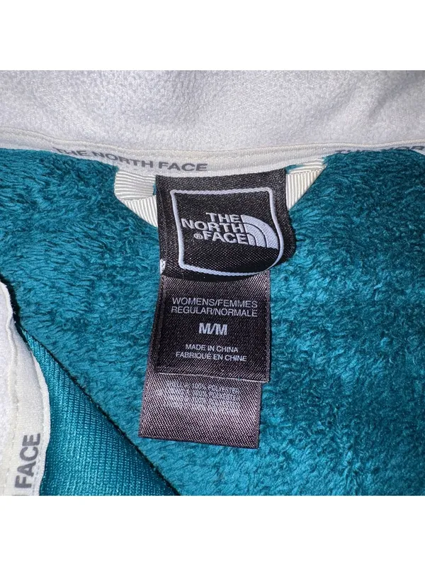 The North Face $120 Woman’s Medium teal fleece zip jacket Outdoor Or Casual - Image 7