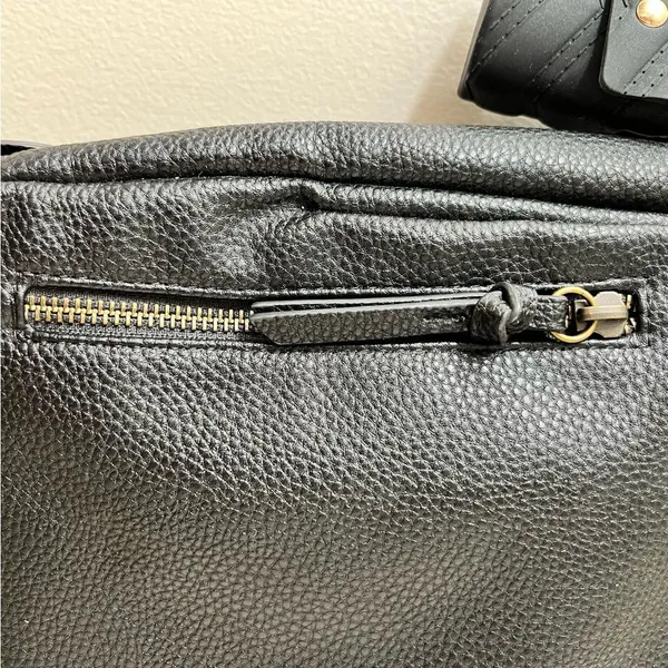 Elliott Lucca Black and Brown Leather Backpack - Image 3