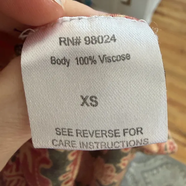 Love the Label Anthropologie Floral Ruffle Sleeve Dress XS - Image 9